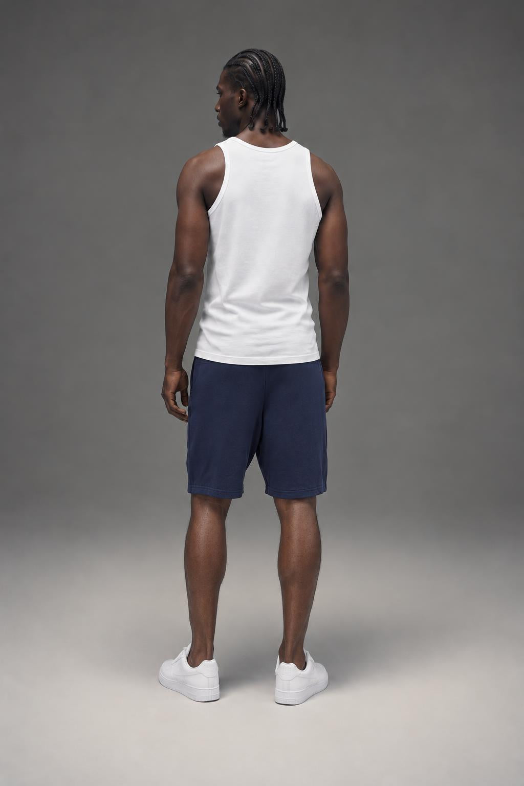 Tommy Hilfiger Men's French Terry Lounge Short Dark Navy 09T3780 410 AI model photo