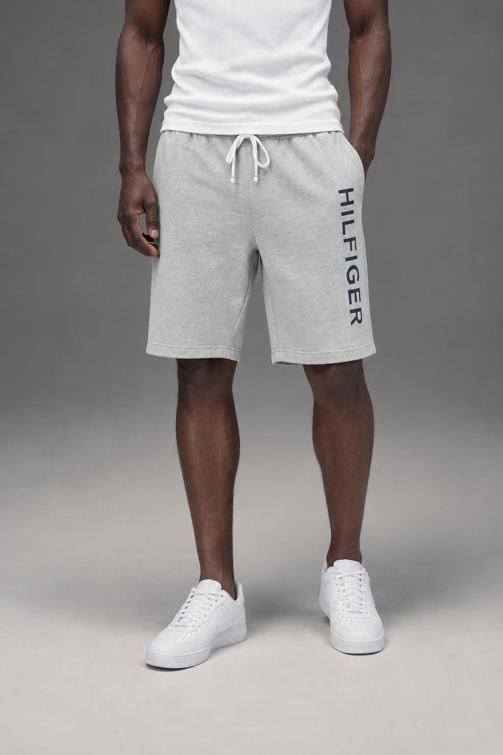 Tommy Hilfiger Men's French Terry Lounge Short Gray heather 09T3780 004 AI model photo