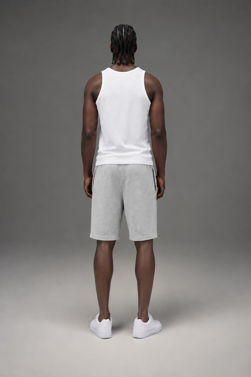 Tommy Hilfiger Men's French Terry Lounge Short Gray heather 09T3780 004 AI model photo