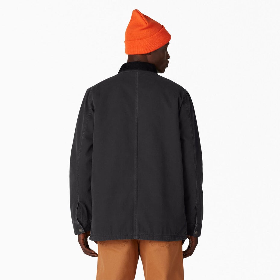 Dickies Duck Canvas Chore Coat Stonewashed Black TCR04SBK