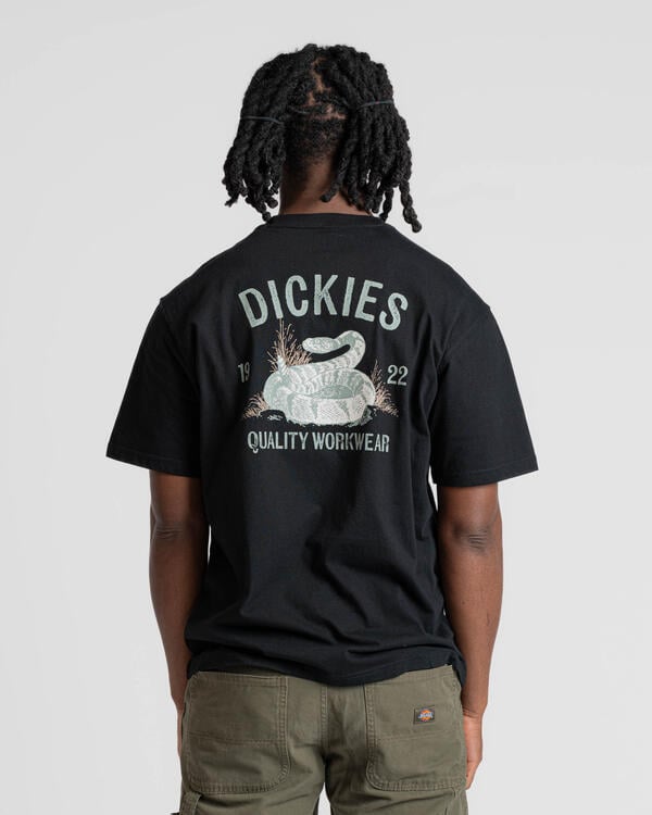 Dickies Mens Snake T-Shirt Black A4Z99BLK