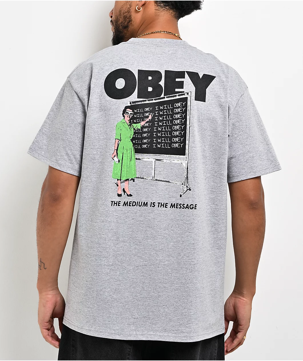 OBEY Mens I Will OBEY Heather Grey 165264349 HEA