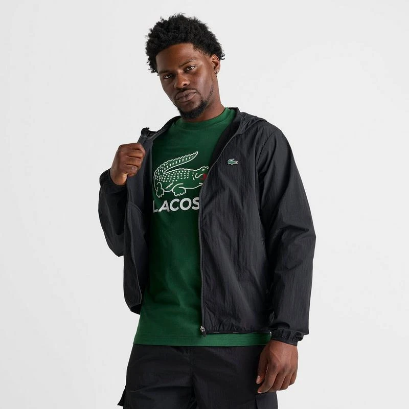 Lacoste Men's Woven Full-Zip Jacket Black BH5146 031