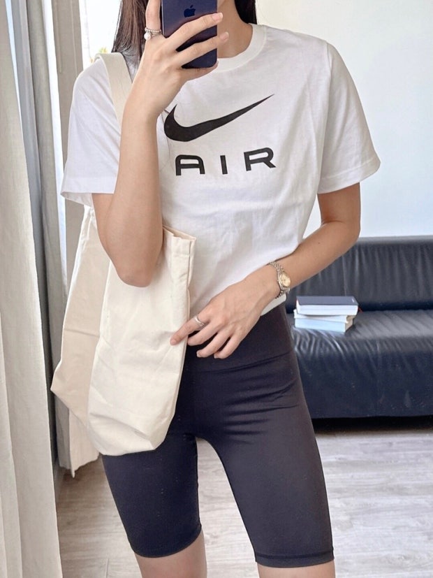 Nike Boy's Sportswear T-Shirt White/Black DV3934 101 N6