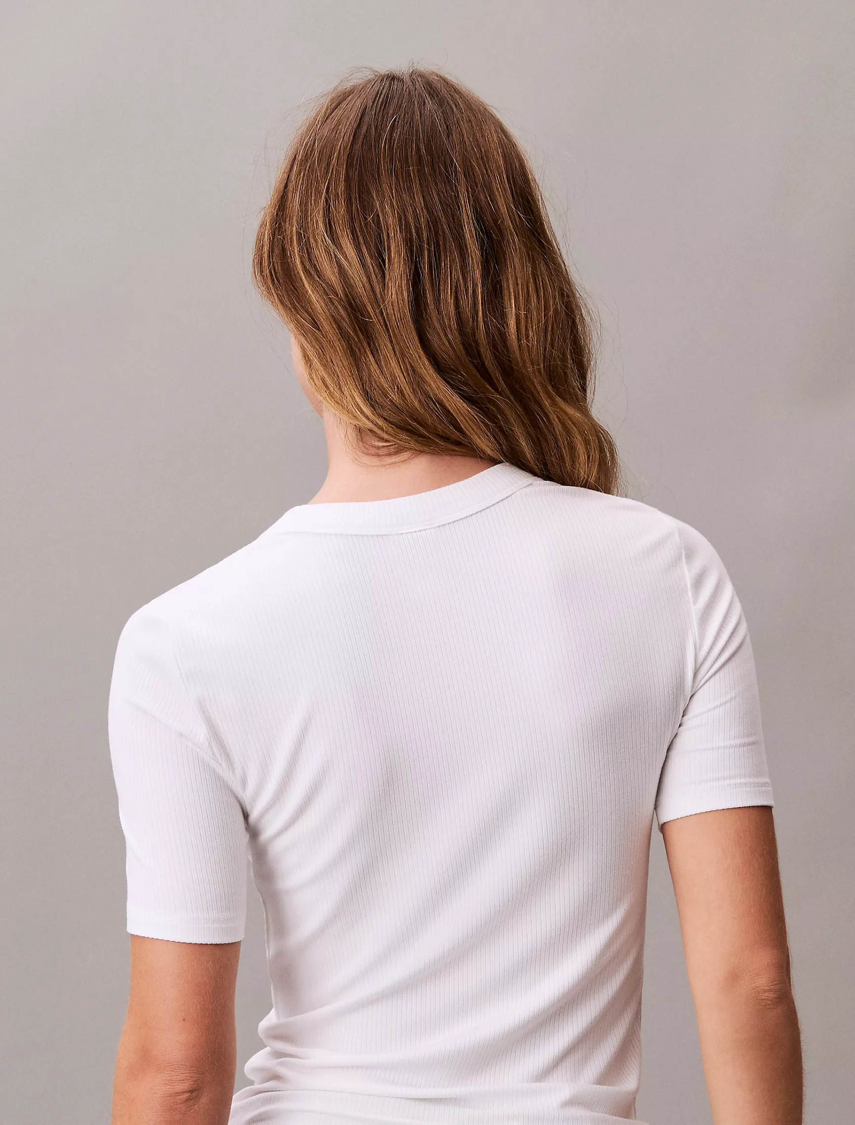 Back view of Calvin Klein modal stretch tee