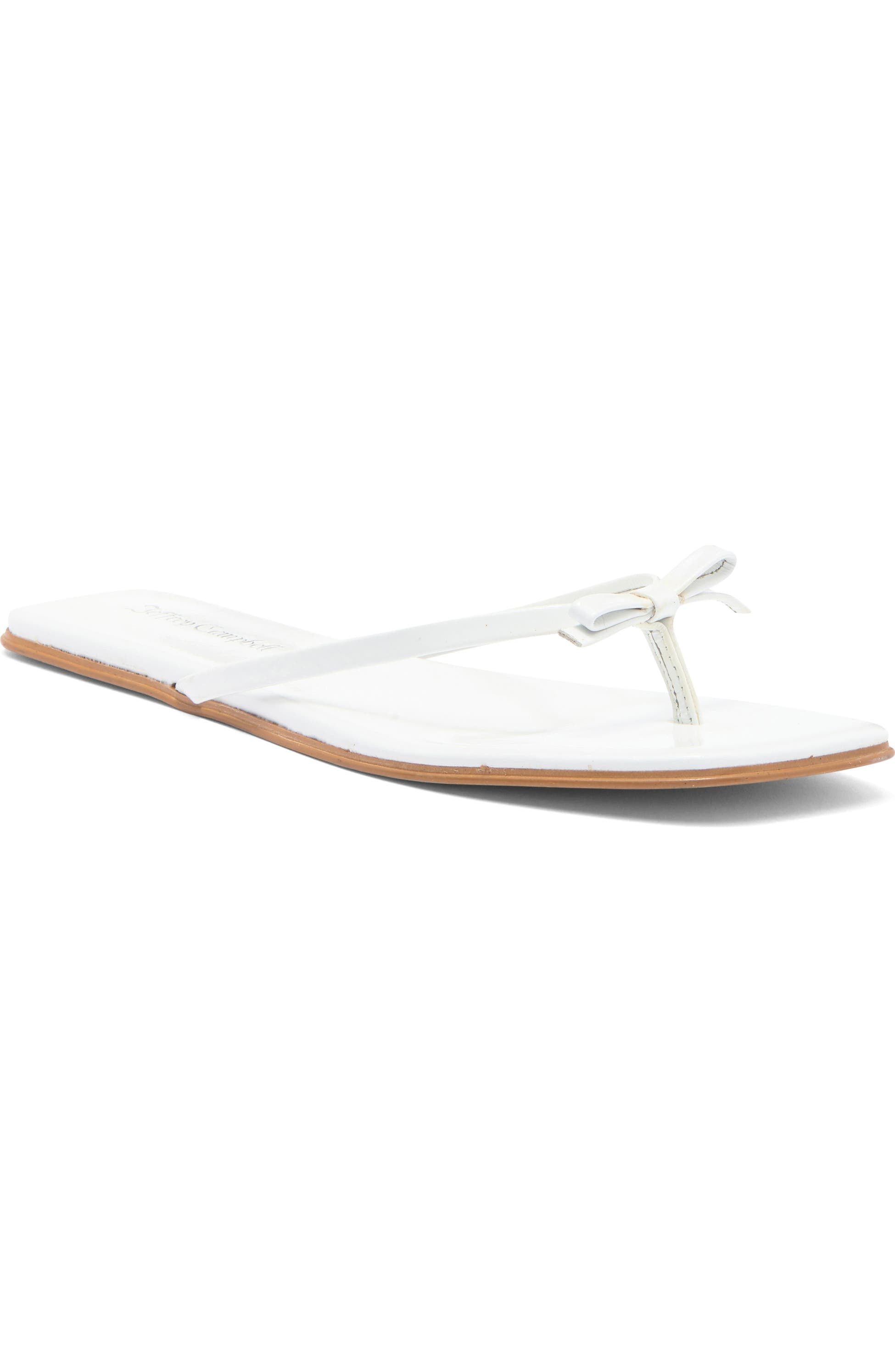 Jeffrey Campbell At Peace Flip Flop White Patent AT-PEACE-113