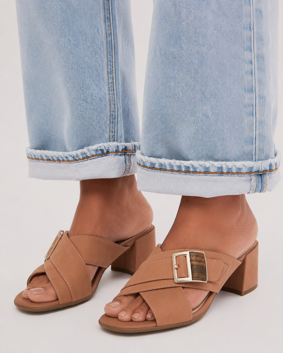 Rockport Womens Total Motion Alaina Buckle Slide Au Natural CI3321