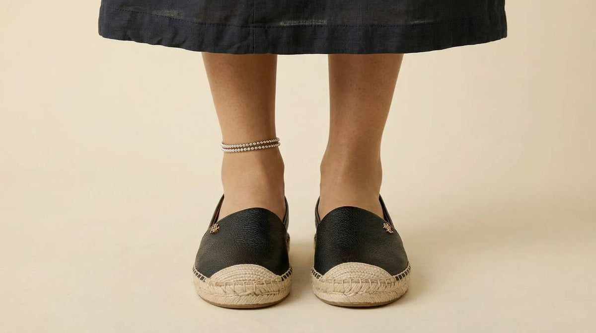 Polo Ralph Lauren Cameryn Espadrille Flat Shoes Tumbled Leather Black 802824736001
