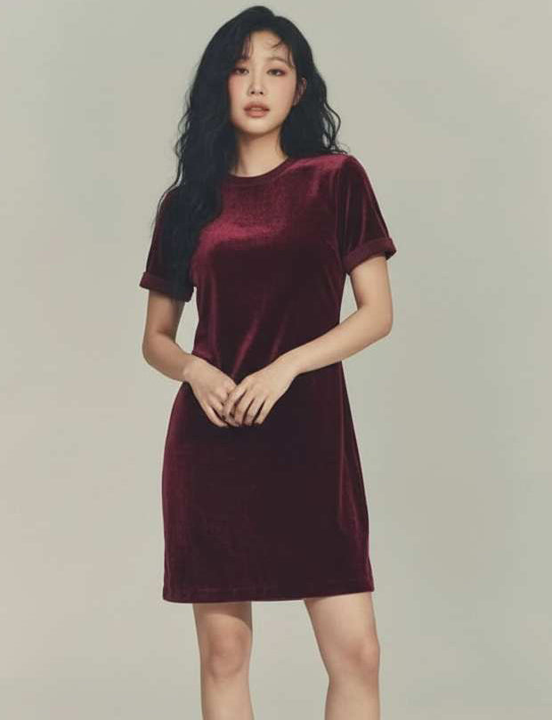 Polo Ralph Lauren Women's Velvet Shirtdress Chianti 200733525001 B6