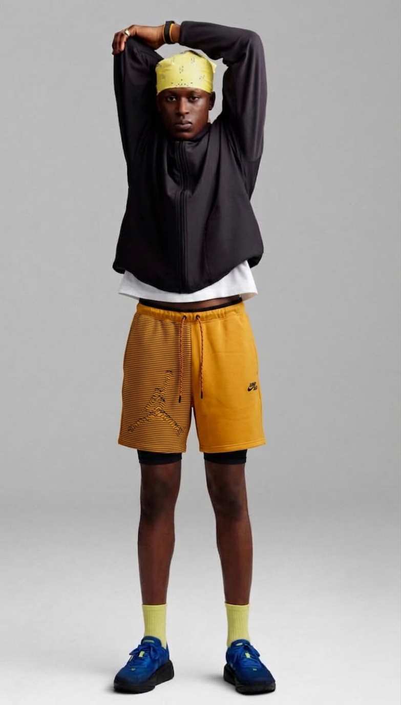 Nike Men's Jordan Jumpman Fleece Short Pants Light Curry/Black DJ0186 738 N9