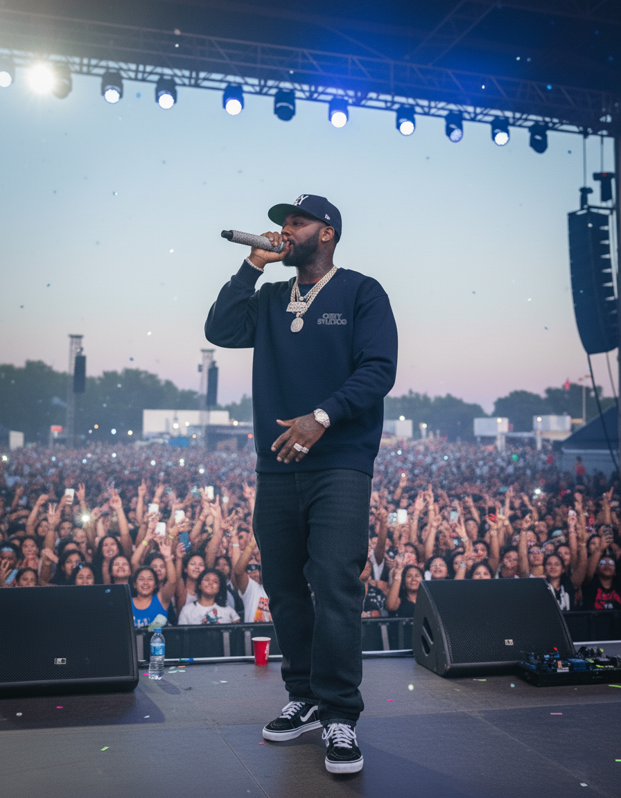 OBEY Studios Faded Crewneck Sweatshirts Dark Navy Faded Wash 112480169 DNV