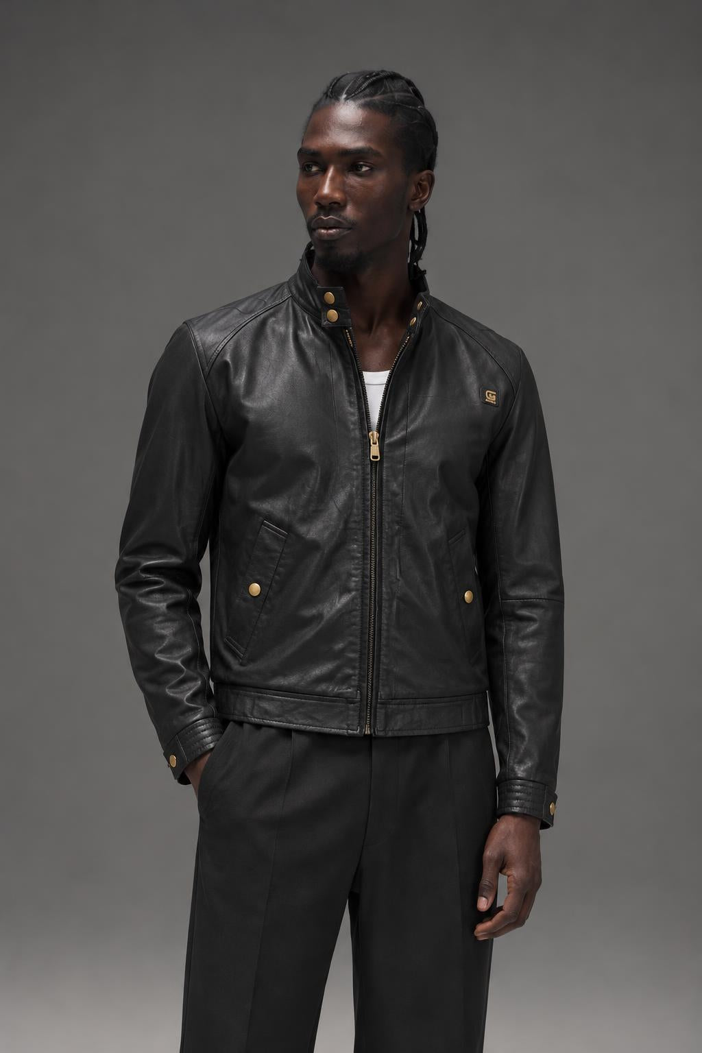 G STAR RAW CL MC FLEET JACKET PYTHON 82909.2112.1826 AI model photo
