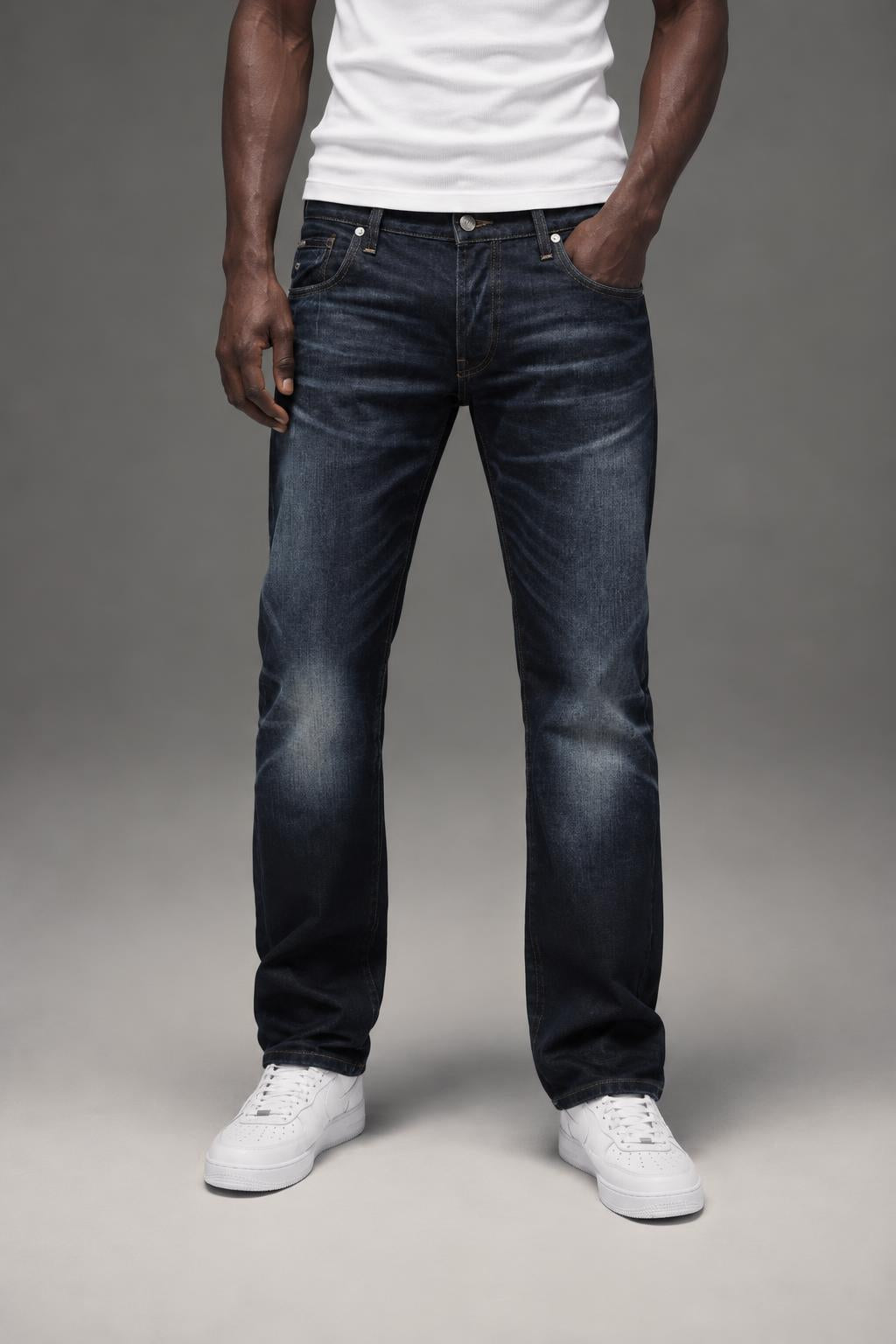 G-Star RAW Men's Morris Low Straight Jeans Dark Aged 50601.4228.89 AI model photo
