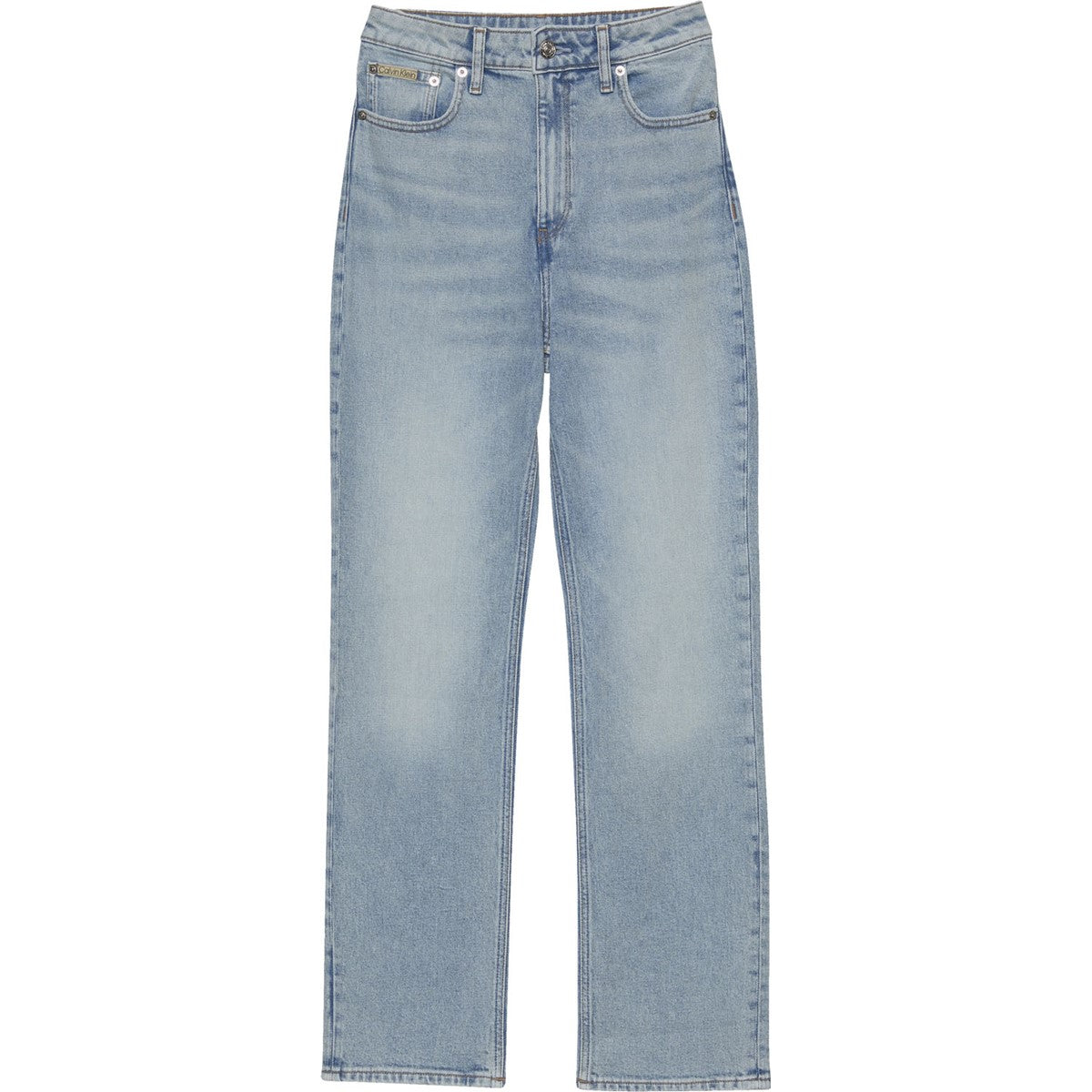 Calvin Klein Womens High Rise Straight Jeans Marbled Beacon 47B798G 400