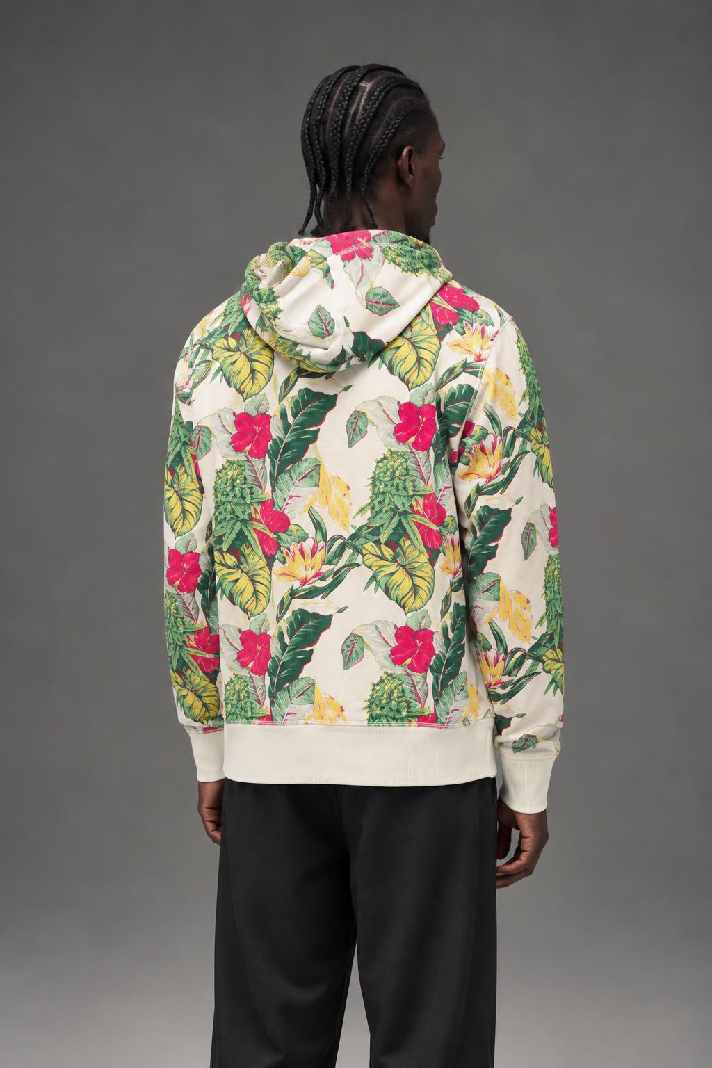 HUF Paraiso Pullover Hoodie Natural FL00118 AI model photo