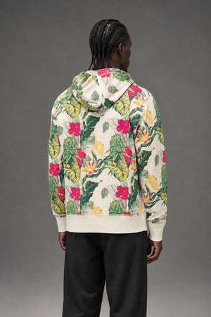 HUF Paraiso Pullover Hoodie Natural FL00118 AI model photo