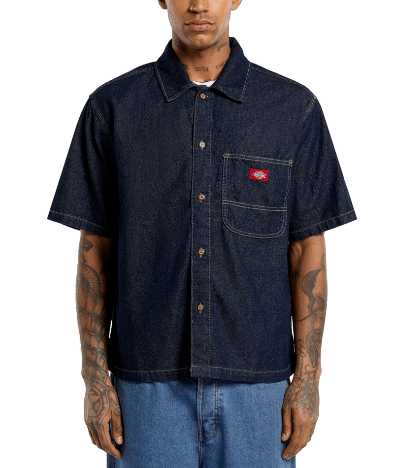 Dickies Denim SS Shirt Rinsed A88PH RIN