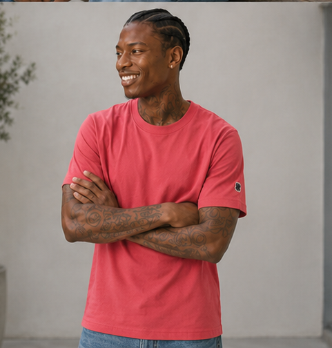 Undefeated Felt Patch Strike Tee Rose 5900874