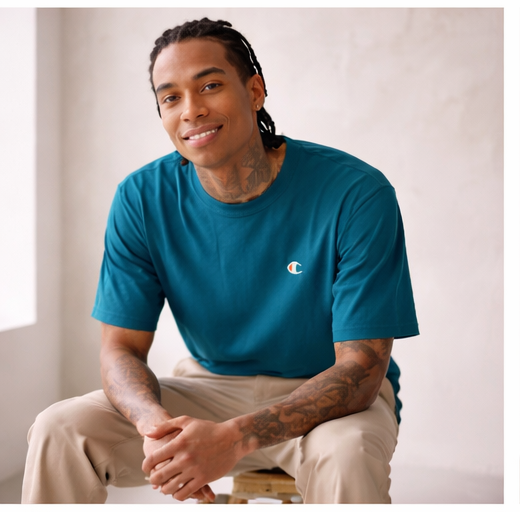 Champion Men's C logo Heritage Tee Everglade Green GT19 Y06145 AWDO