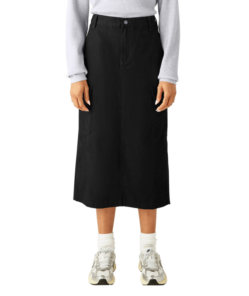 Dickies Dickies Women’s Duck Canvas Cargo Midi Skirt Black A4Z2RBLK