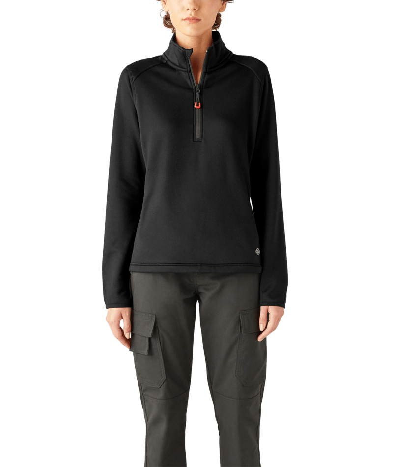 Dickies Women’s Smooth Face Quarter Zip Black A85WMBLK