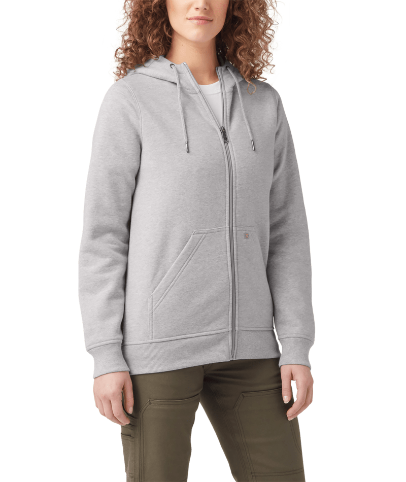 Dickies Women’s Heavyweight Full-Zip Hoodie Heather Gray FW201HG
