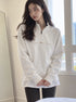 Tommy Hilfiger Tonal Bill Quarter Zip Mock Neck Sweater Snow White 78J7075 110