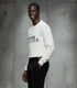 Tommy Hilfiger Men's  Niles Logo Crewneck Sweater White Suede 78J6644 100