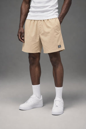 OBEY Men's Easy Eyes Nylon Short Irish Cream 172120100 CRM AI model photo