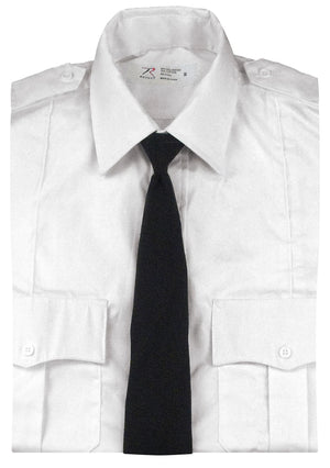 Rothco Police Issue 16-inch black clip-on necktie worn with uniform shirt, style 30180