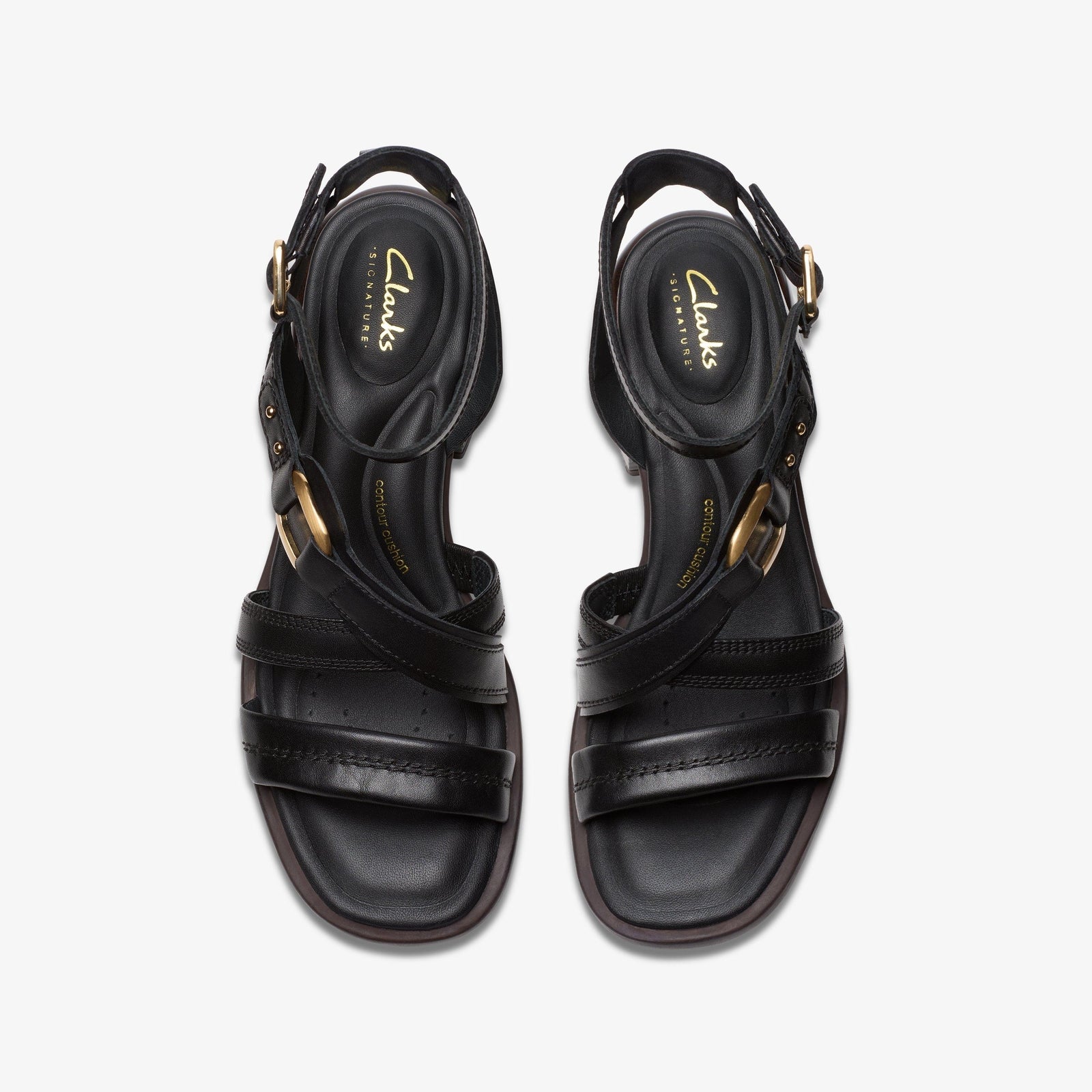 Clarks Women's Morwyn Strap Black Leather 26181243