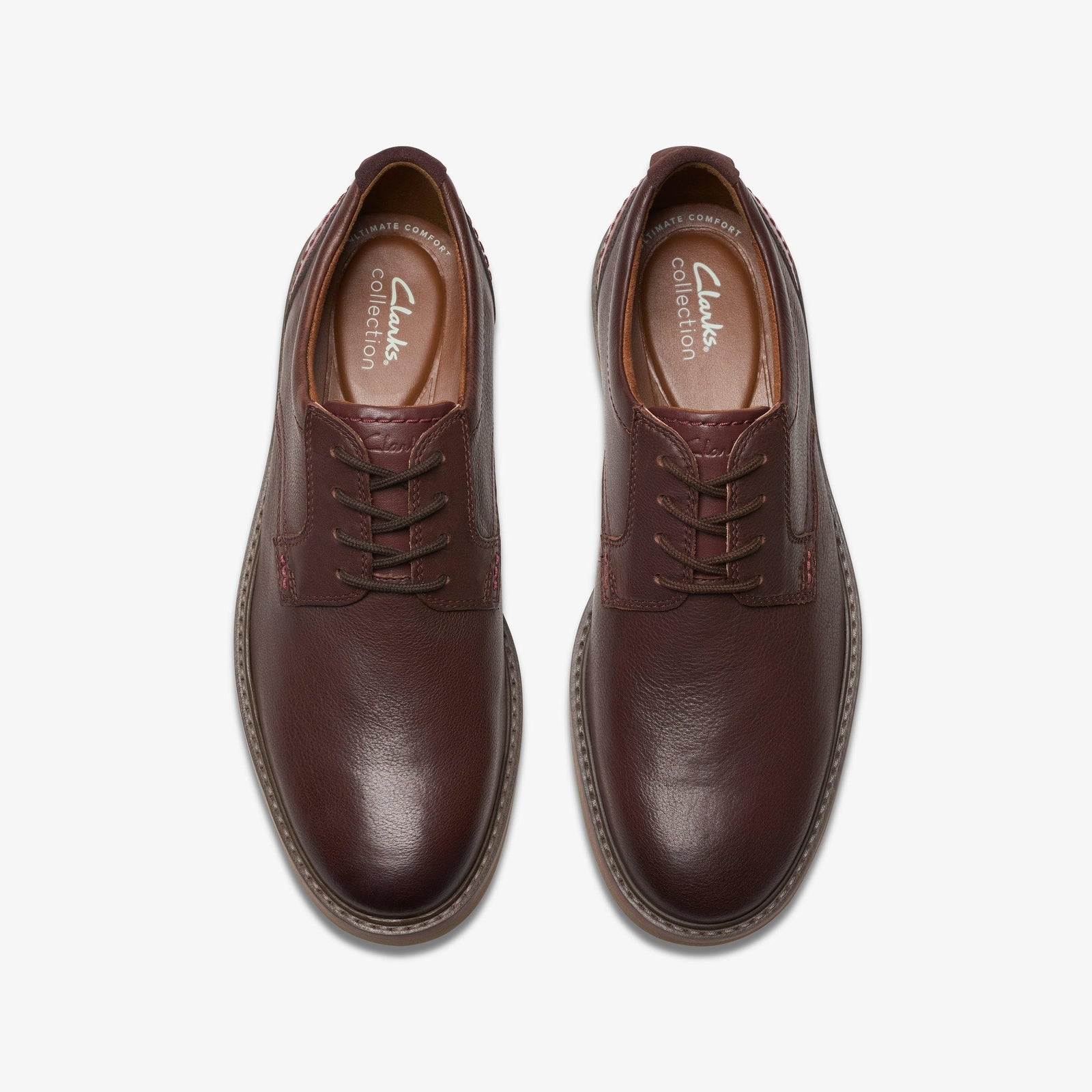 Clarks Men's Radcliff Low Mahogany Combi Leather 26179369