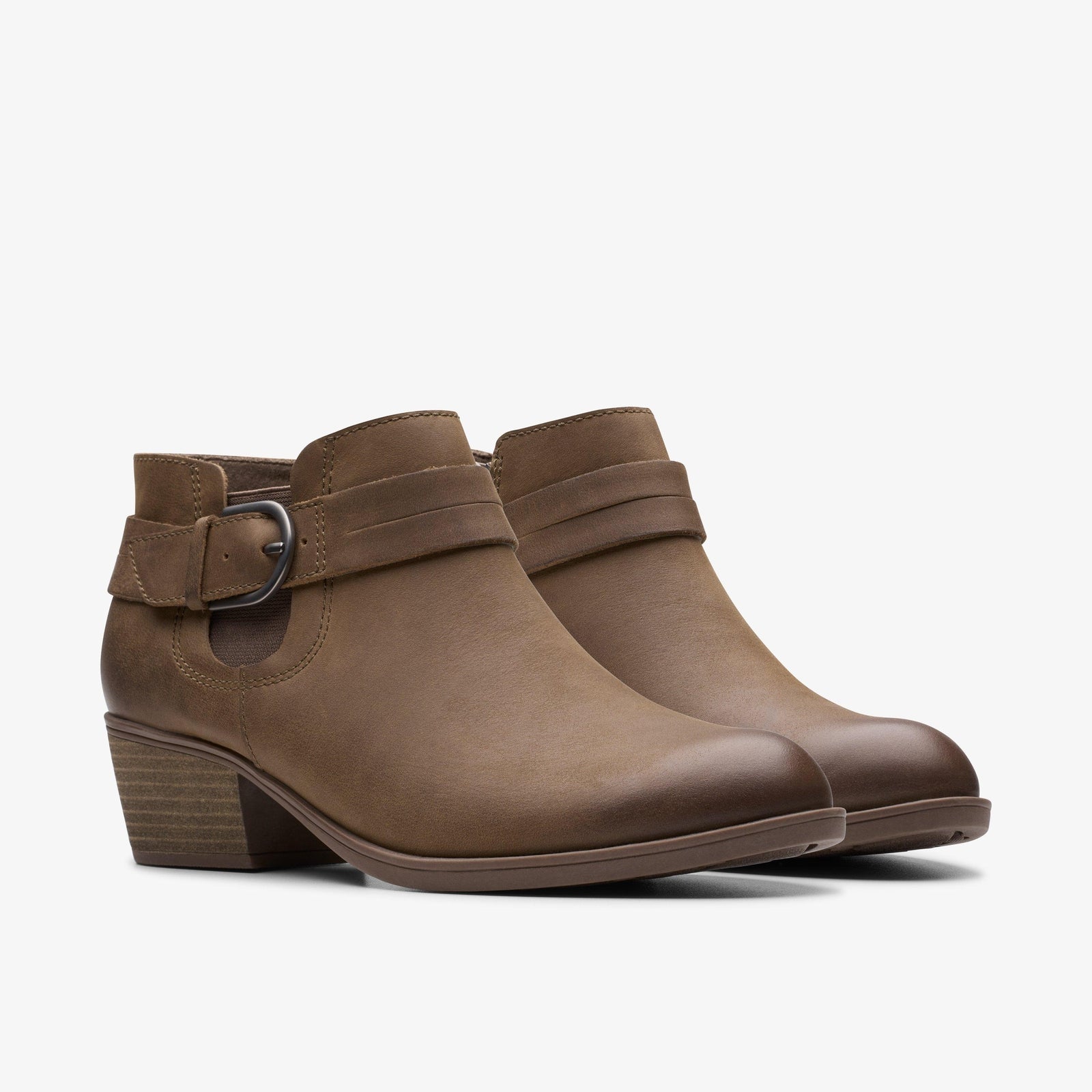 Clarks Women's Charlten Rae Mushroom Oily Leather 26179574