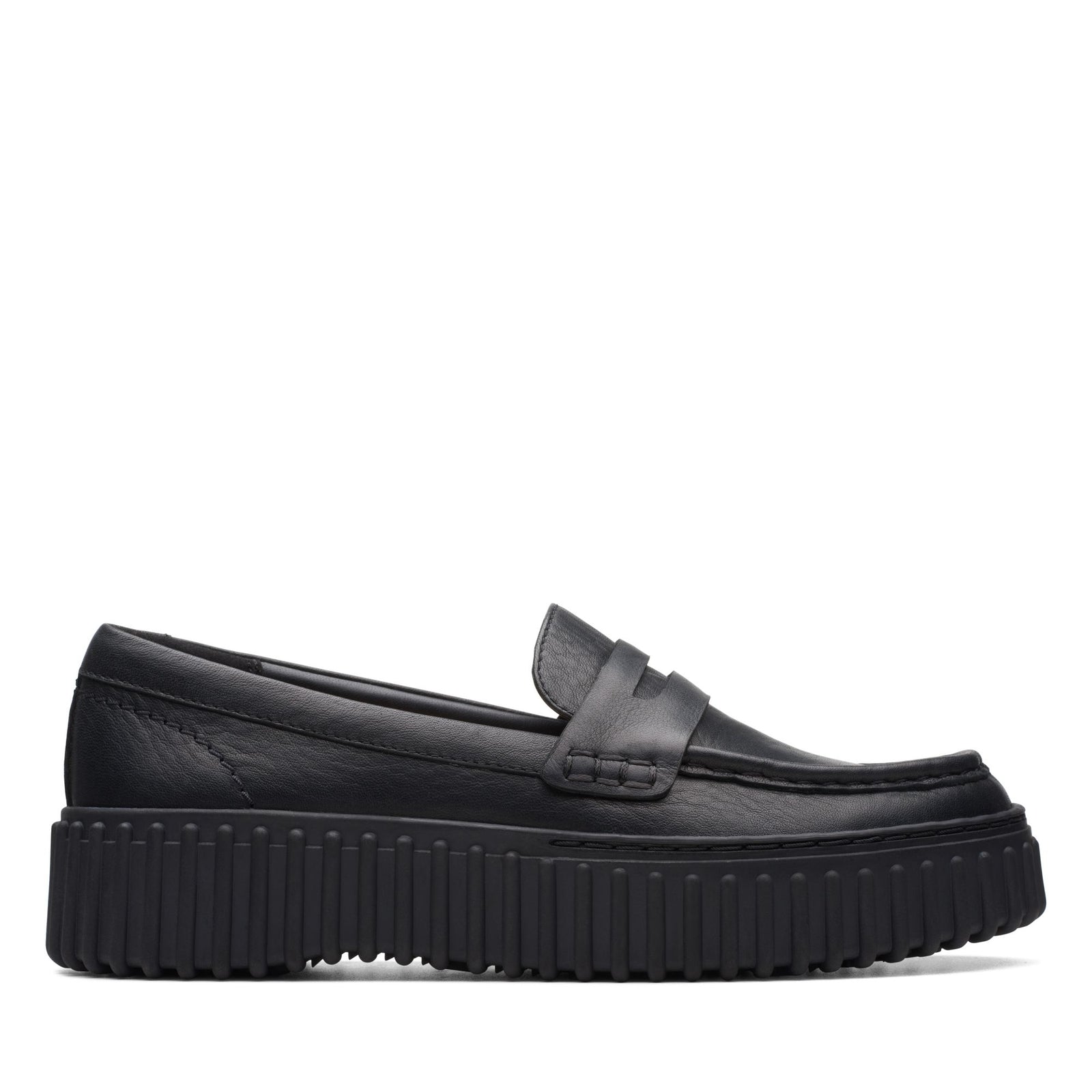 Clarks Women's Torhill Penny Black Leather 26174870