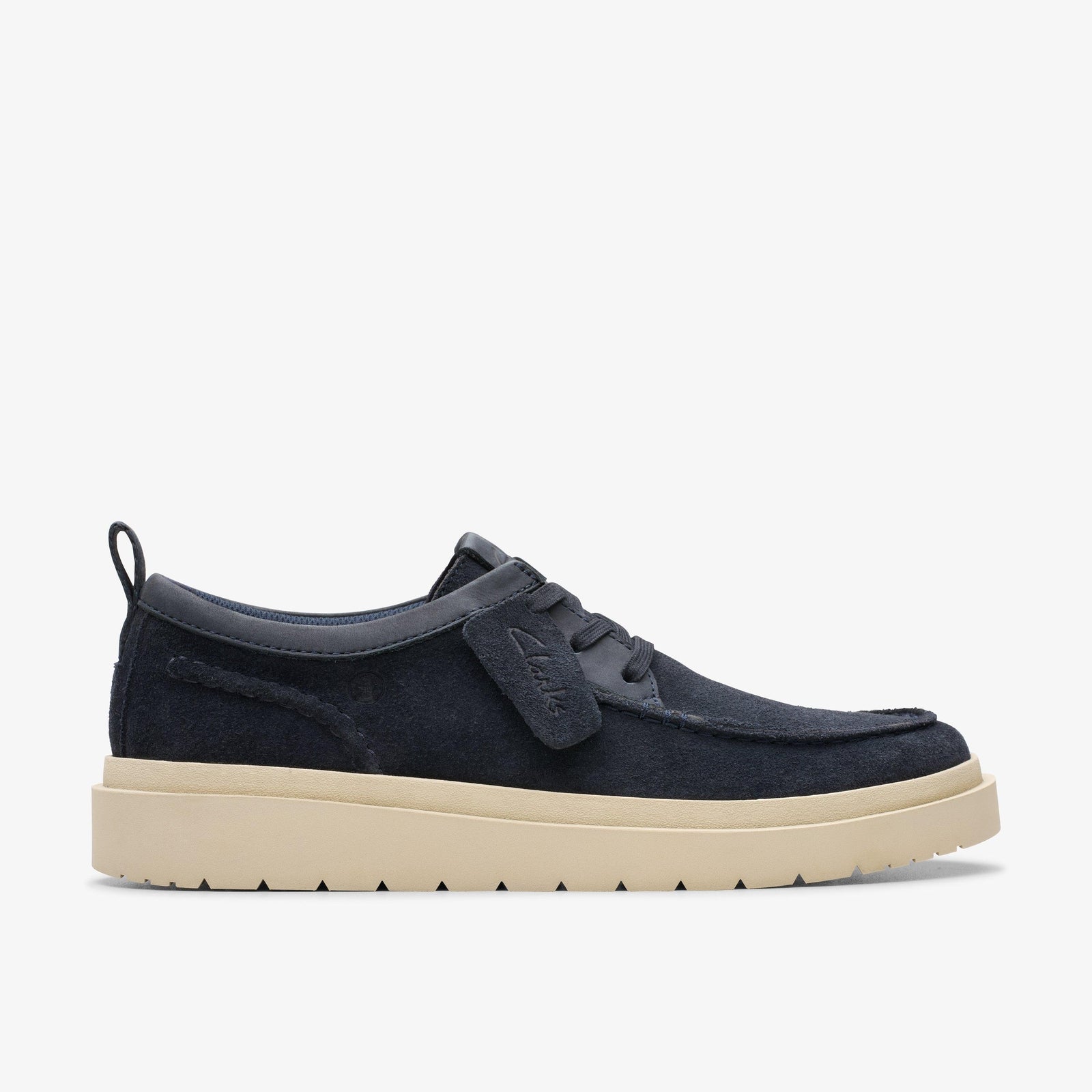 Clarks Mens Polden Moc Navy Suede 26180866