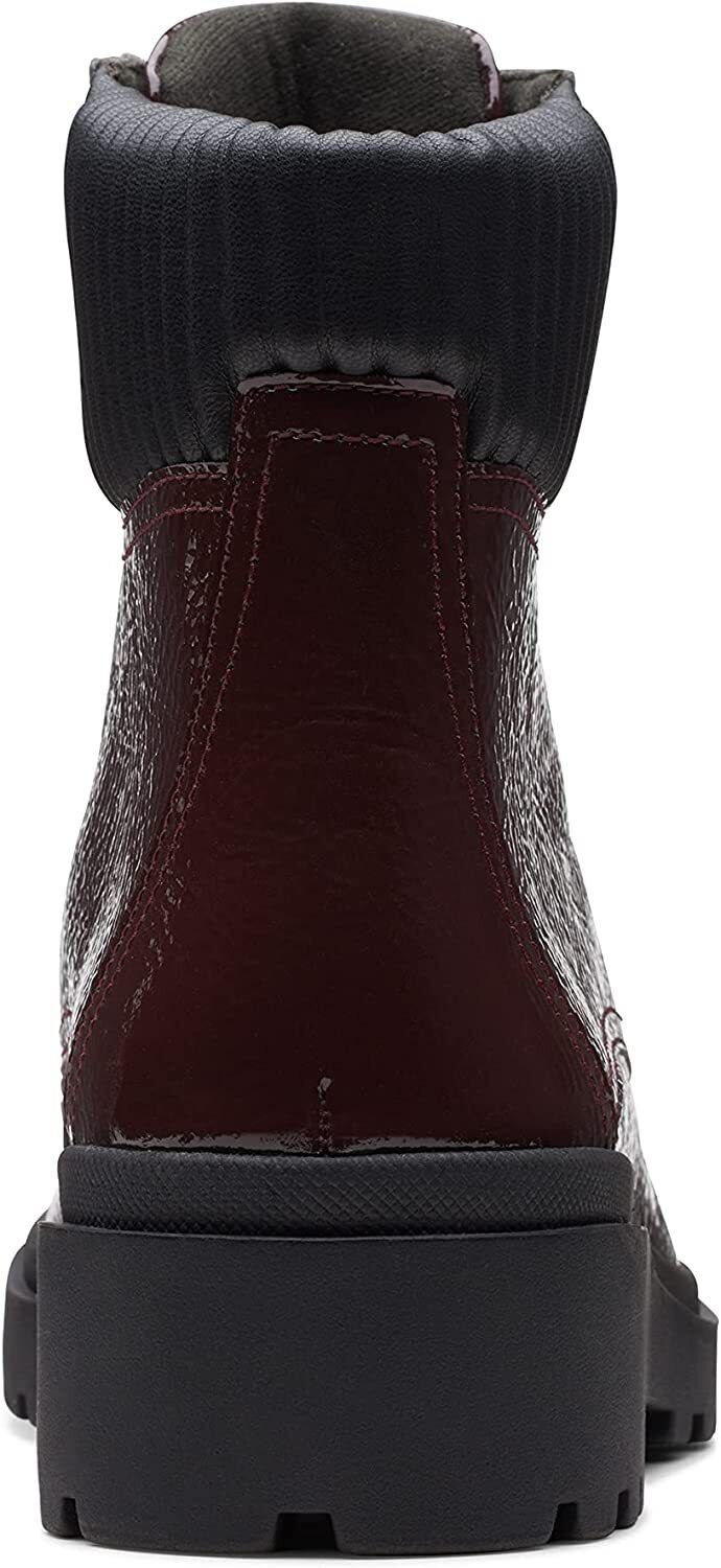 Clarks Women's Calla Zip Burgundy Patent 26169474