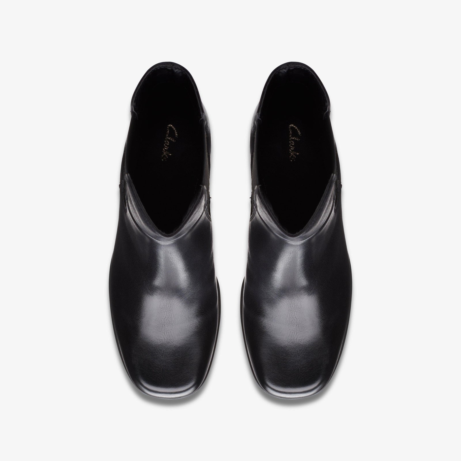 Clarks Women’s Pique Up Black Leather Loafers 26172271