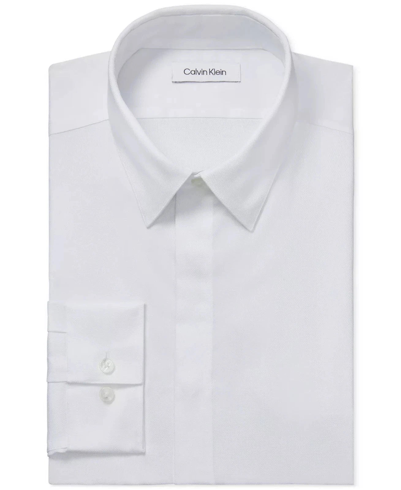 Calvin Klein Mens Steel+ Slim Fit Performance Stretch Dress Shirt White 33K5754-OXS