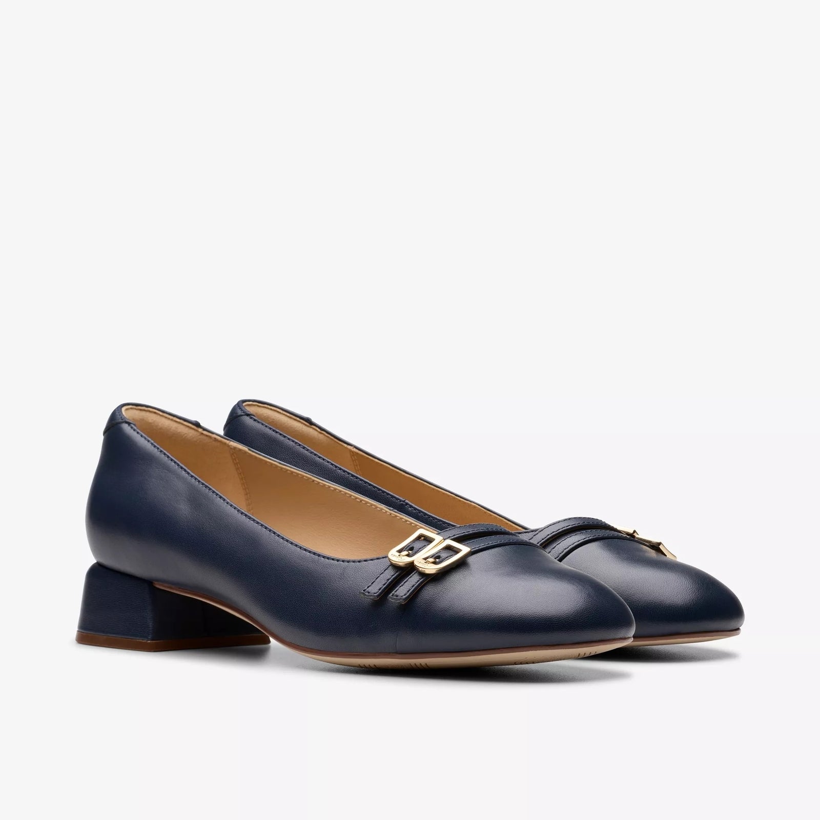 Clarks Women's Daiss 30 Court Navy Leather 26179534