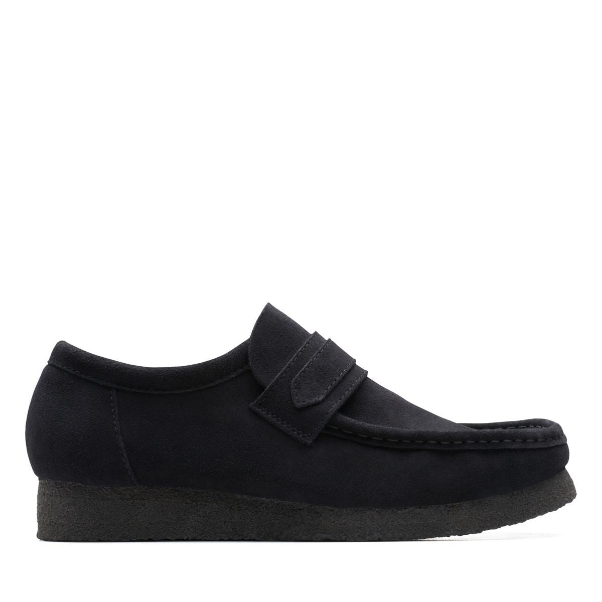 Clarks Men's Wallabee Loafer Black Suede 26172503