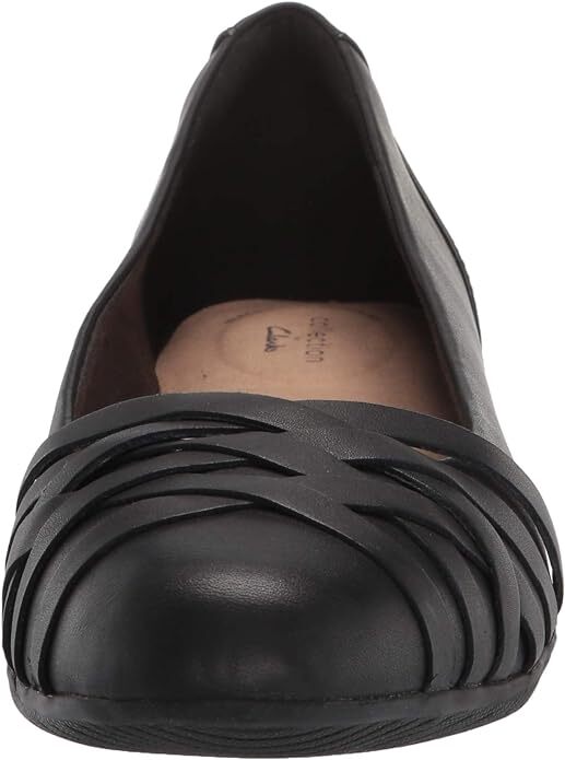 Clarks Women's Sara Clover Black Leather 26157698