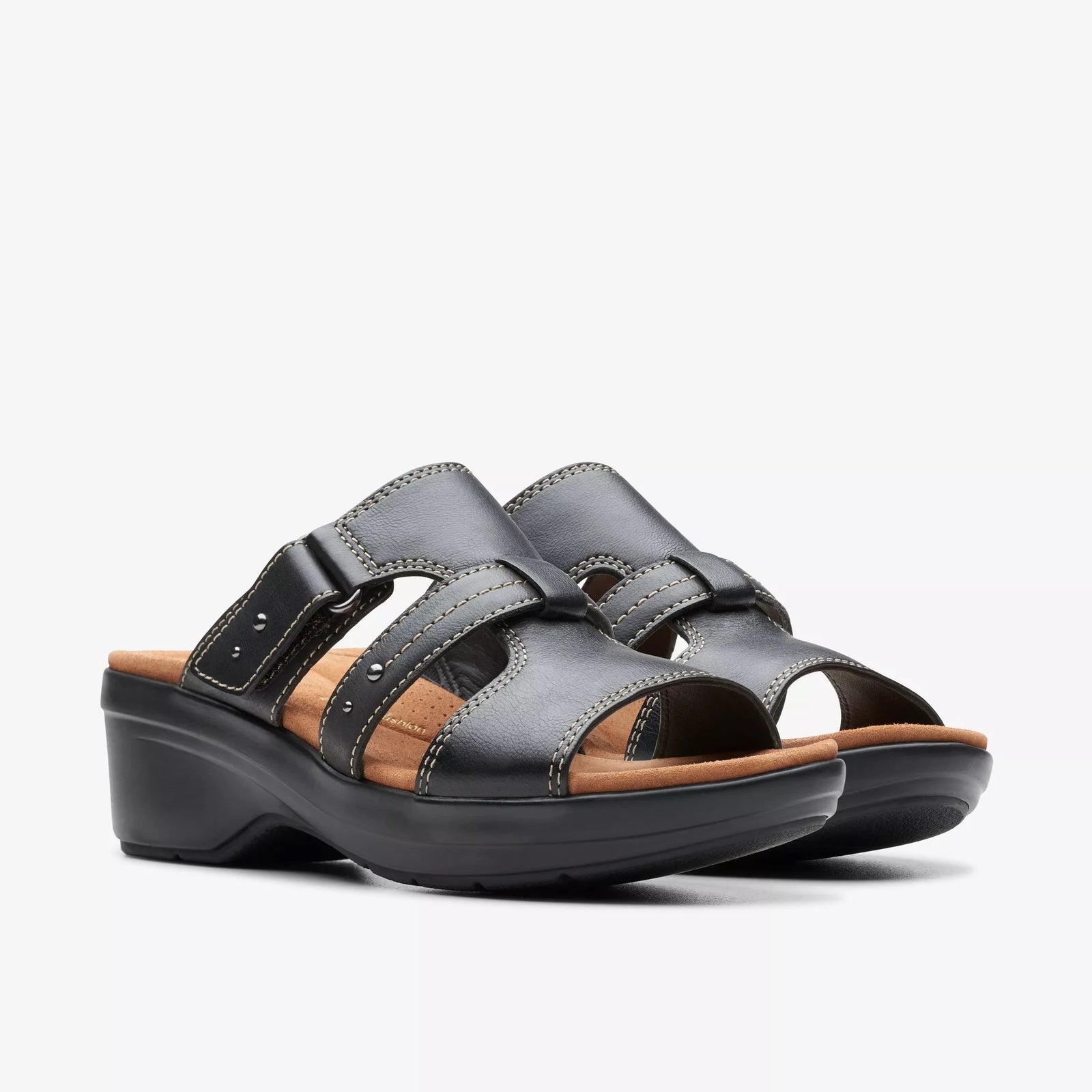 Clarks Women's Tuleah Jane Black Leather 26178129