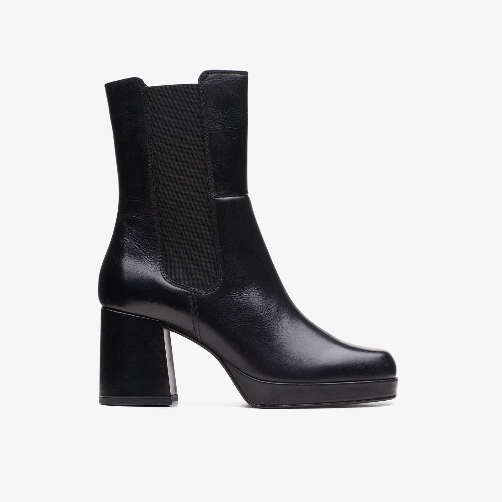 Clarks Women’s Pique Up Black Leather Loafers 26172271