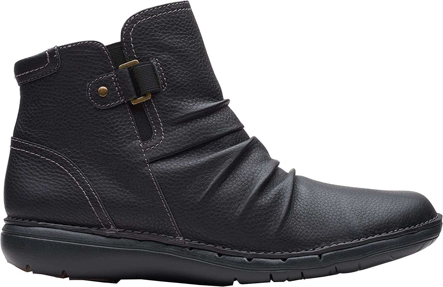 Clarks Women's Un Loop Top Black Leather 26168673