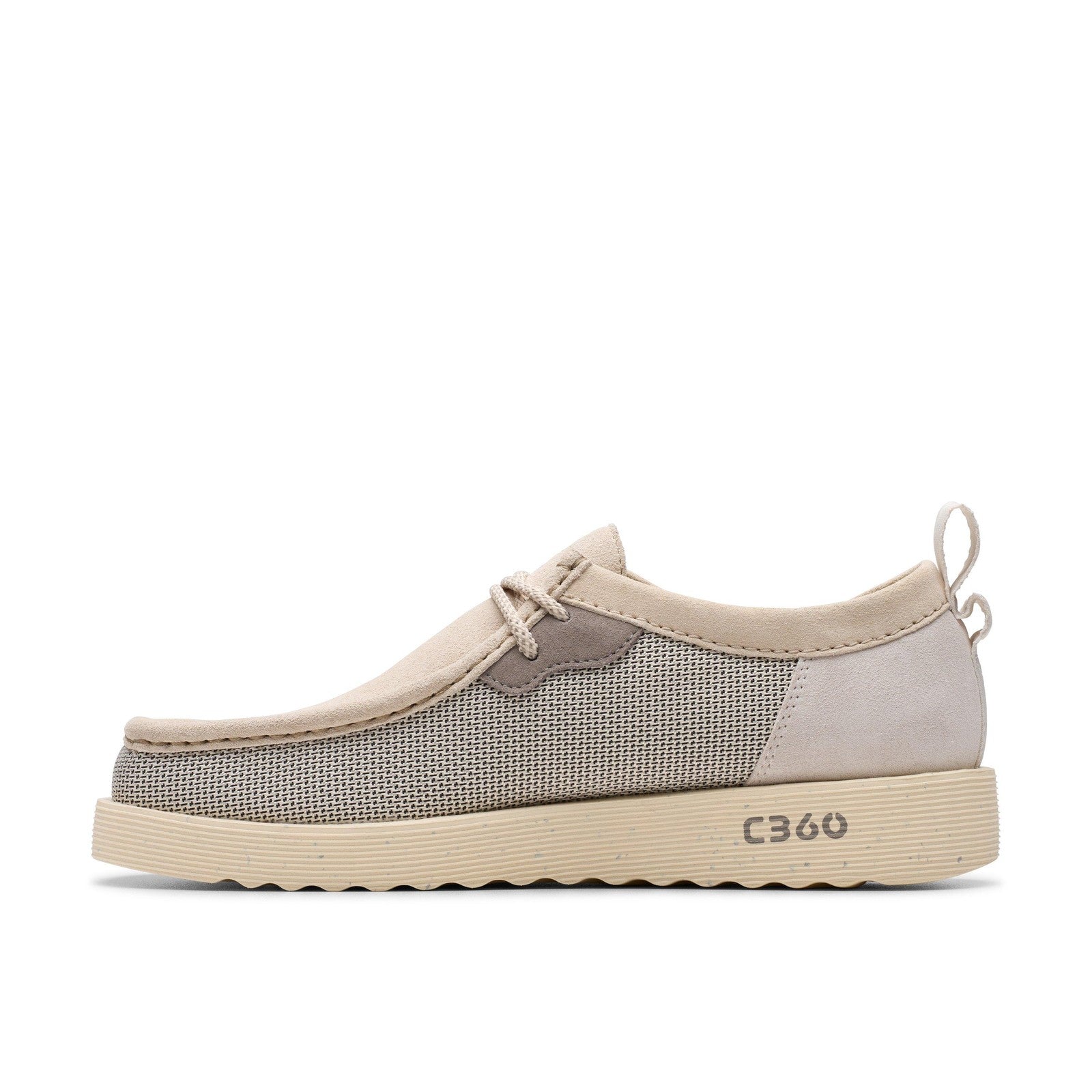 Clarks Mens Wallabee MoccasinFTR2Lo White Suede Casual Shoes 26181390