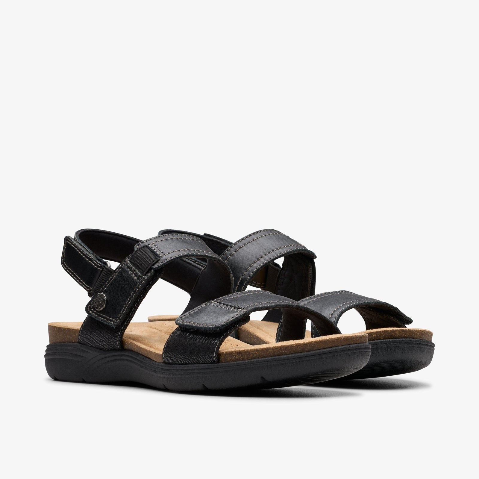 Clarks Women'sApril Clover Black Combi Leather 26181546