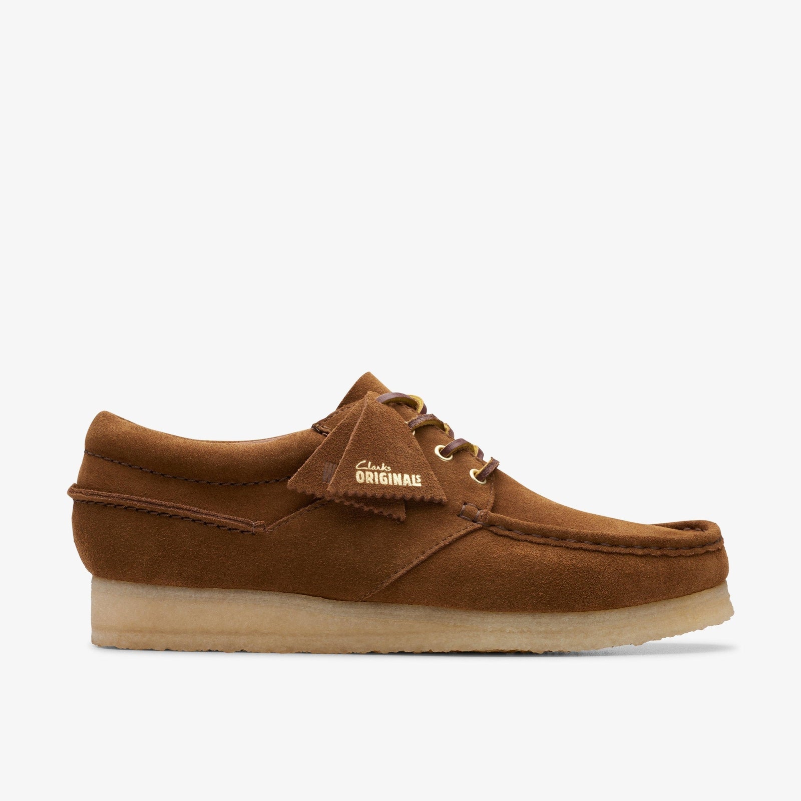 Clarks Women Wallabee Boat Cola Suede 26175755