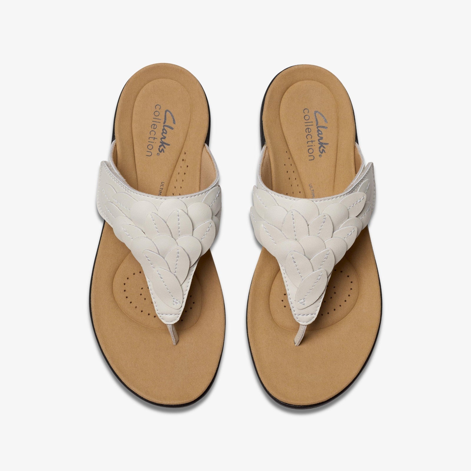 Clarks Women's Laurieann Palm Off White Leather 26181704