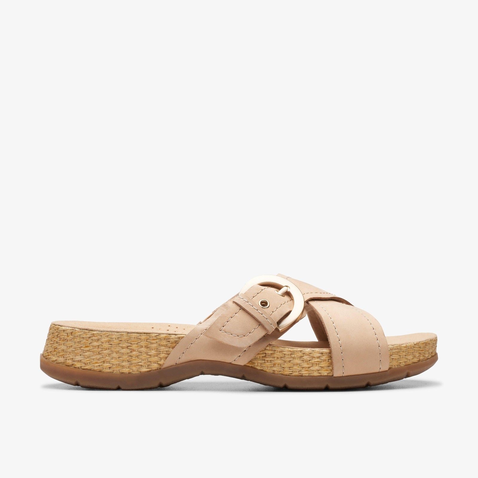 Clarks Women's Reileigh May Beige Nubuck 26178003