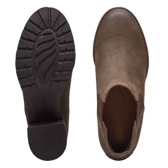 Clarks Women Leda Up Green Suede 26174963